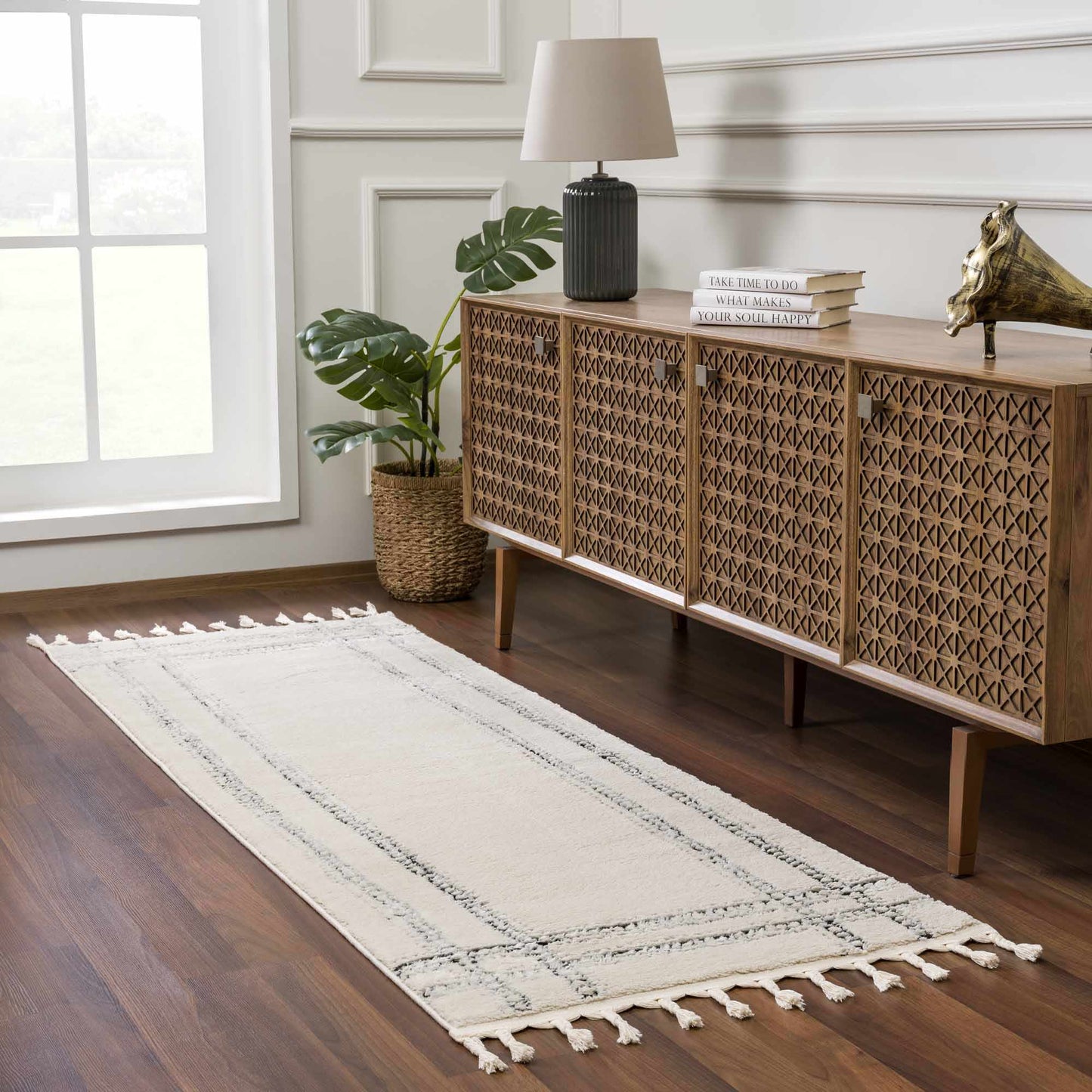 Ryuu Black & White Area Rug - Quahog Bay Bedding
