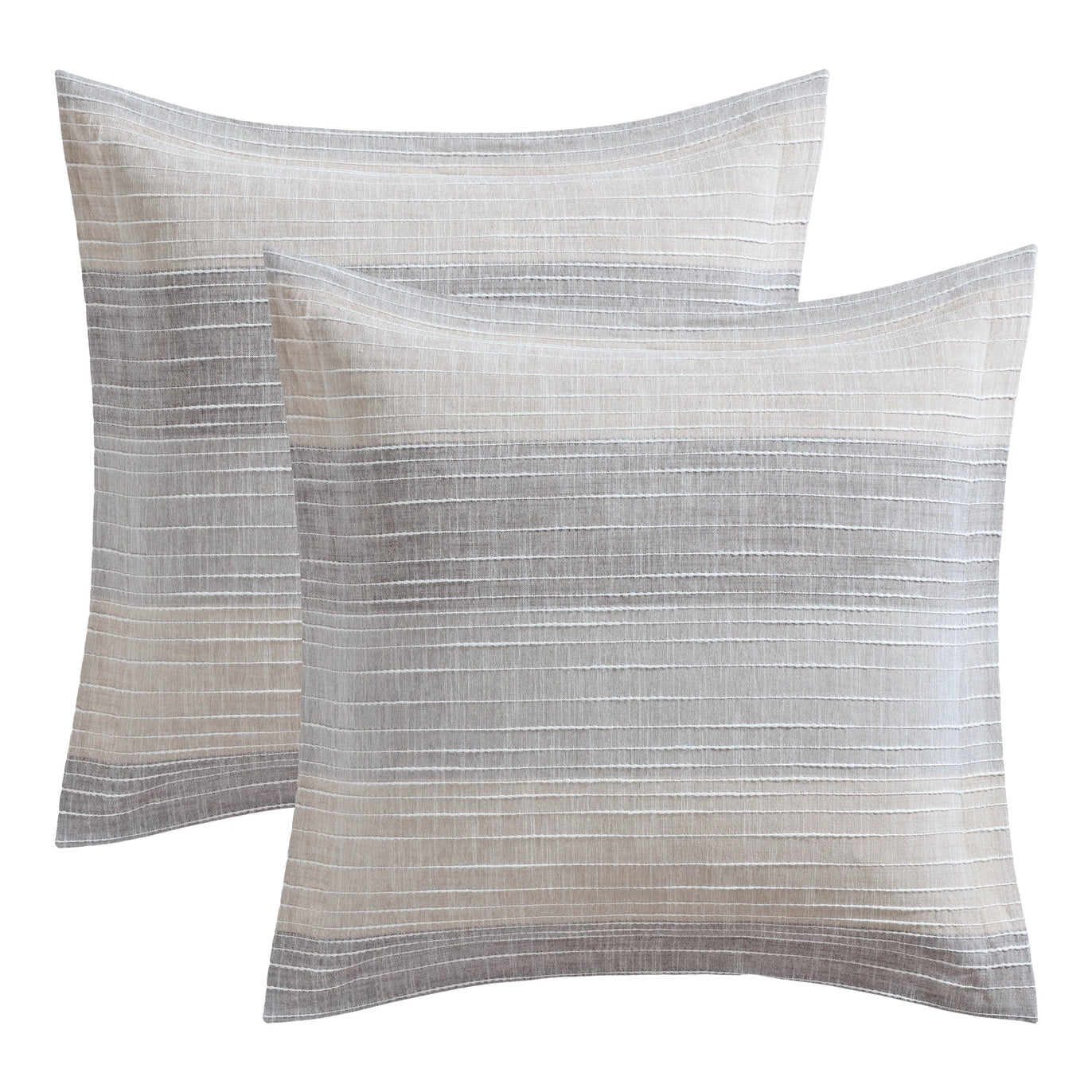 Sand Stripes Euro Shams Nautical Pillow Shams - Quahog Bay Bedding