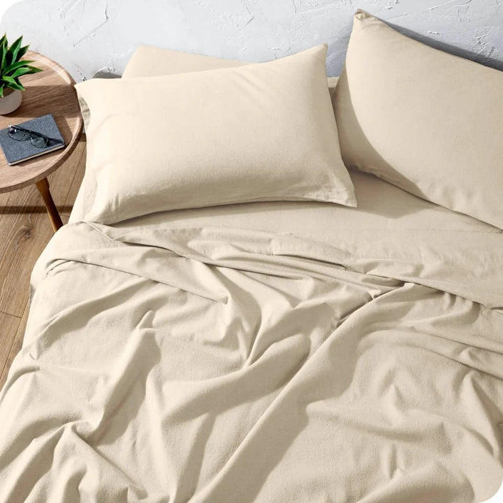 CinchFit American Made No Tear Split Top King Cotton Flannel Cord Elastic Sheets