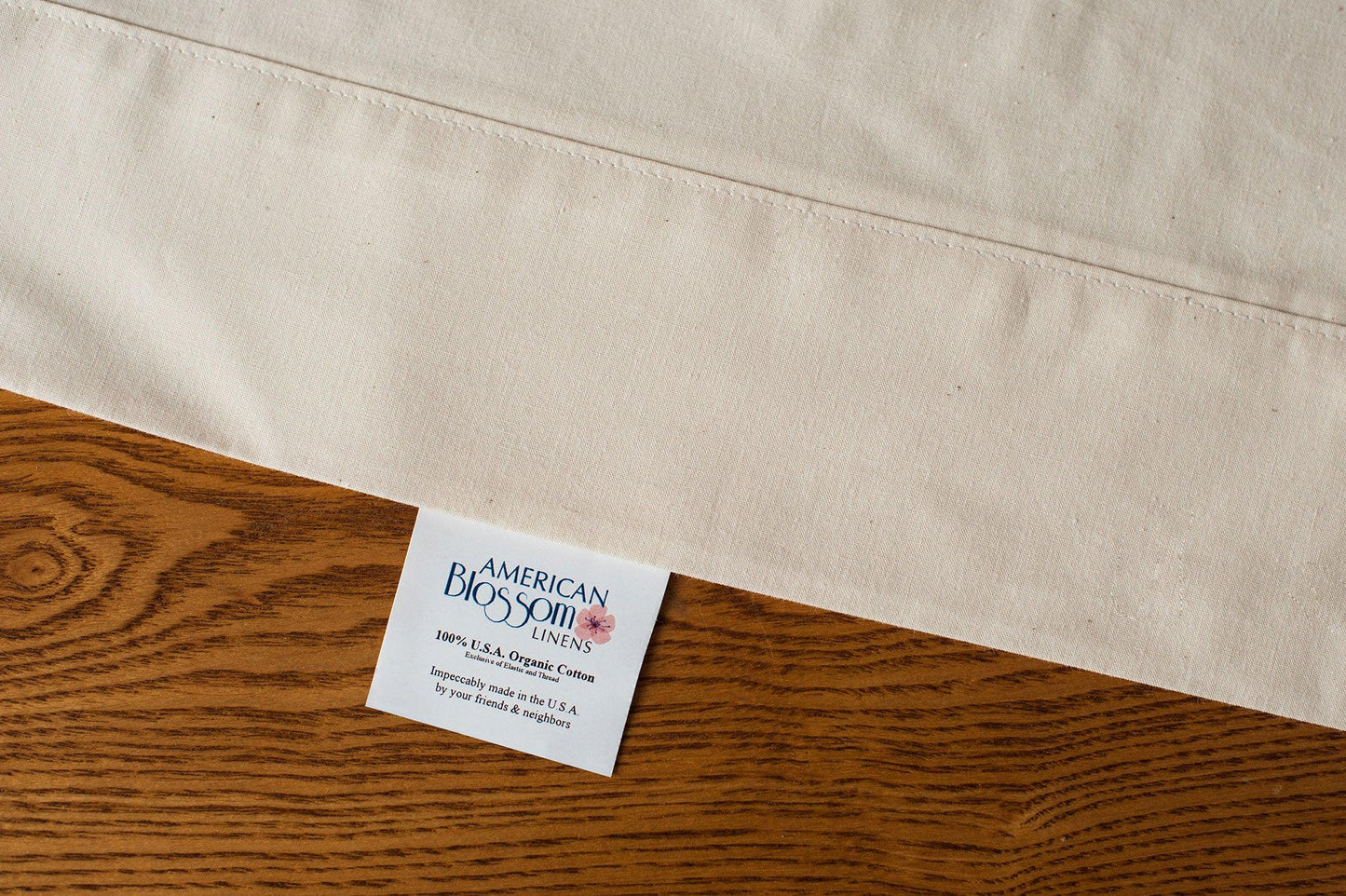 Natural Cotton Bed Pillowcases - - American Made With USA Grown Cotton