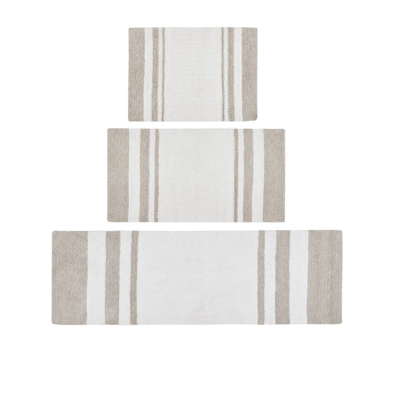 Madison Park Spa Cotton Reversible Bath Rug - Taupe