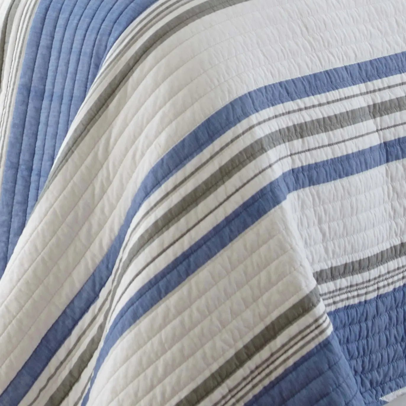 St Bart Stripe Quilt Set - Quahog Bay Bedding