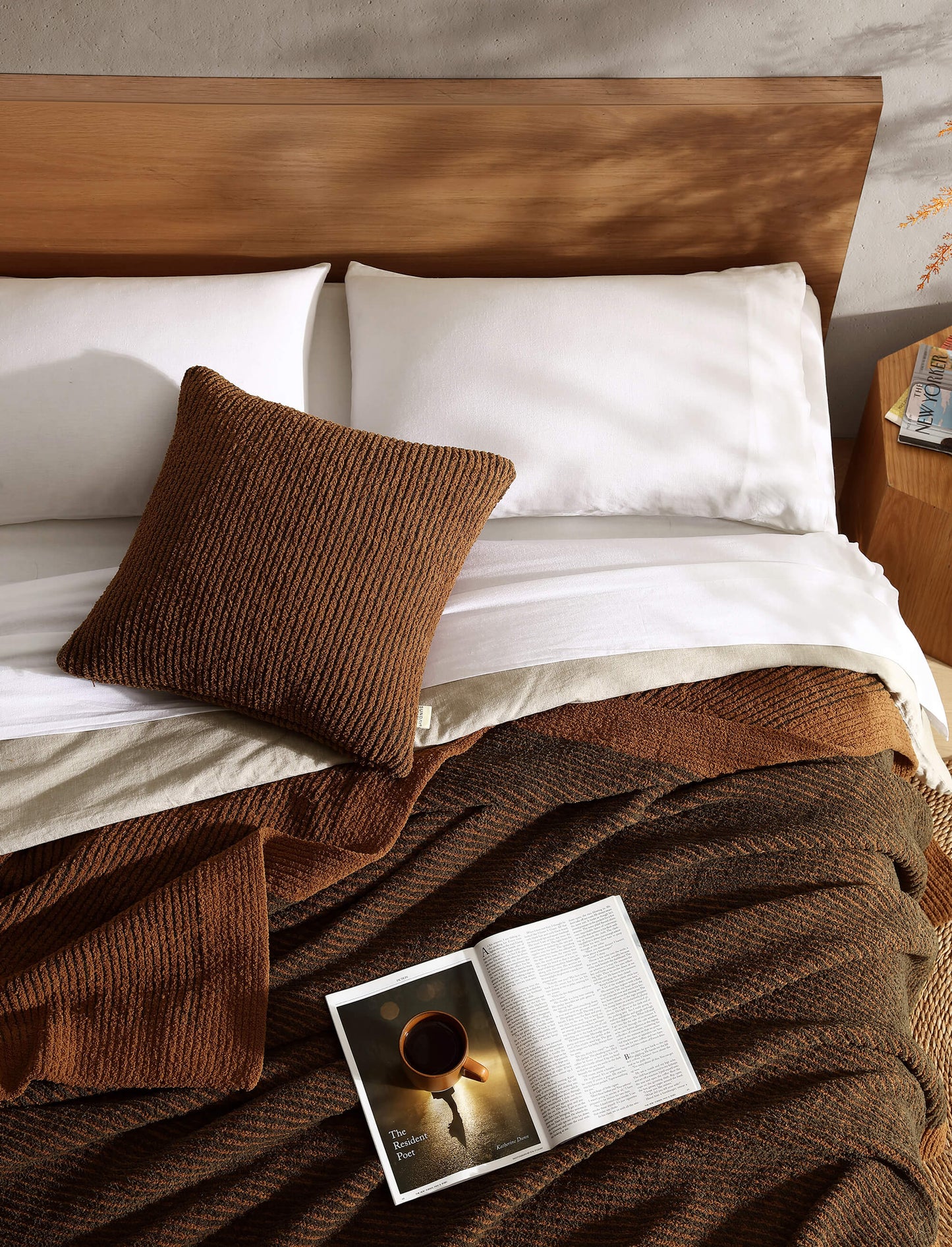 Luxury Two-Tone Ribbed Bed Blanket