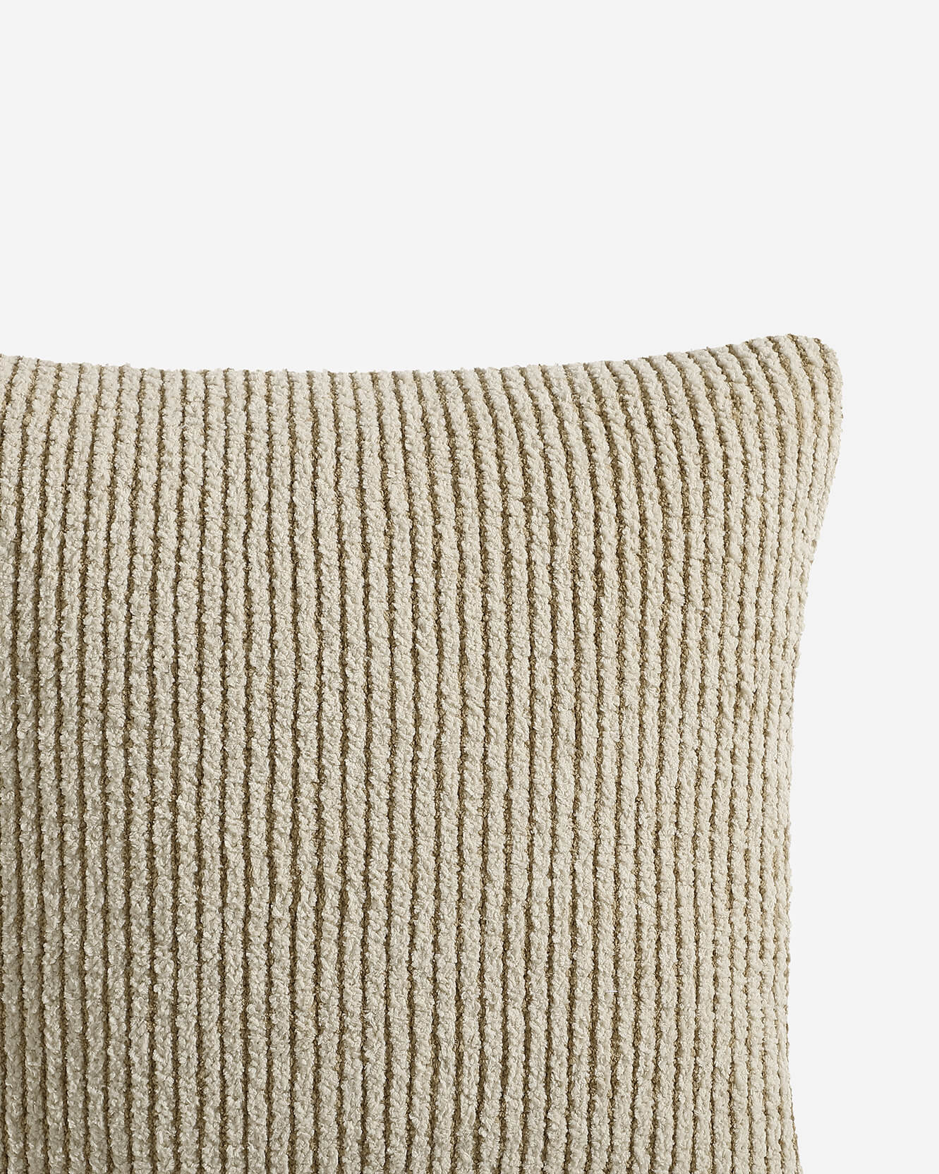 Luxury Two-Tone Ribbed Throw Pillow