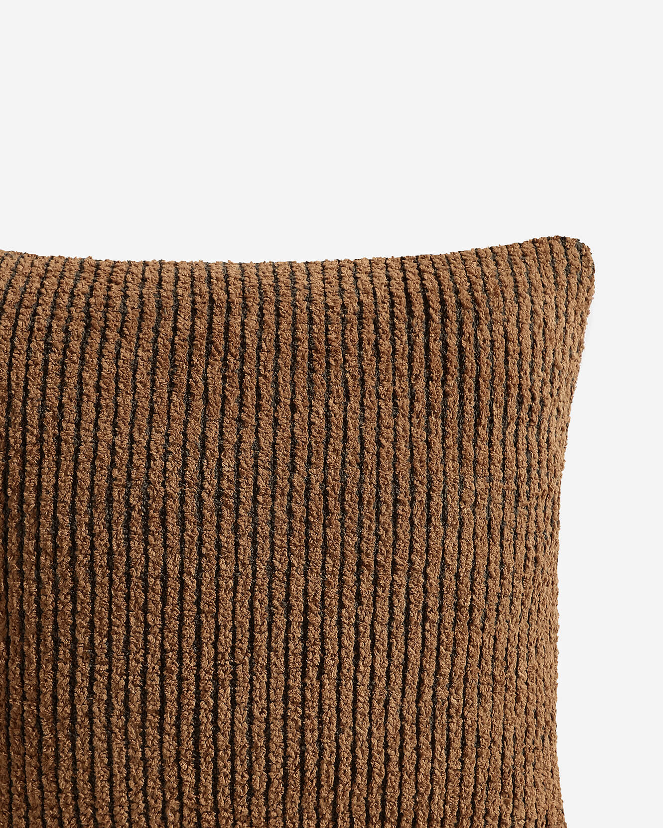 Luxury Two-Tone Ribbed Throw Pillow