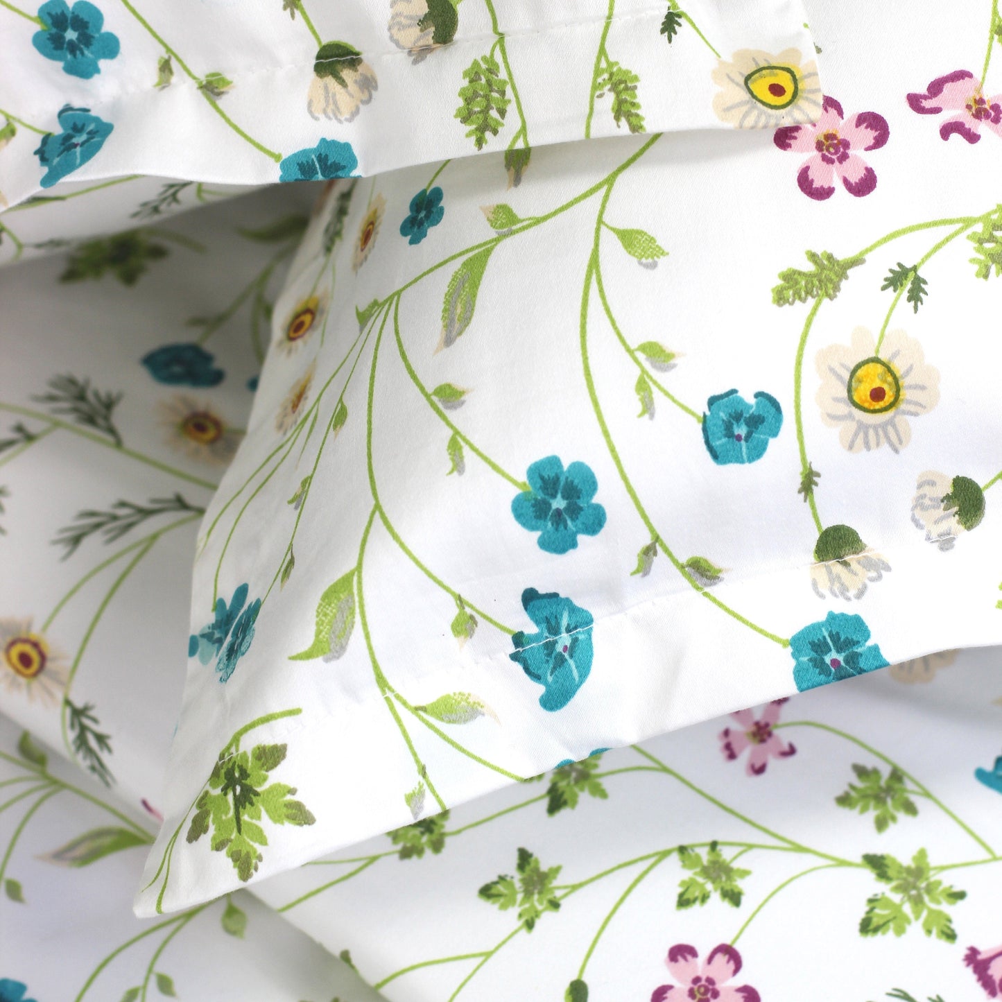 400TC 100% Cotton Wildflower Duvet Set - Floral Bedding