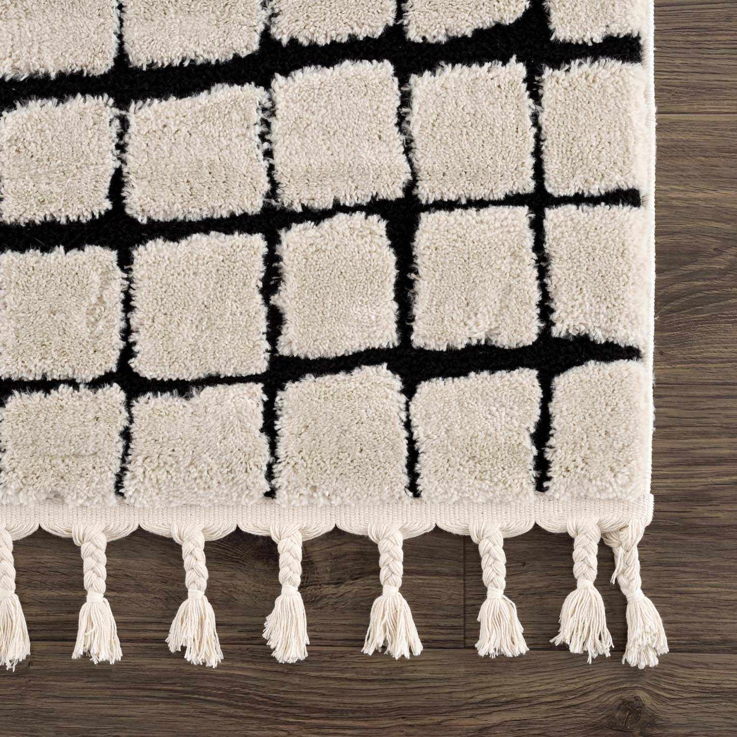 Teshi Plush Grid Area Rug - Promo - Quahog Bay Bedding