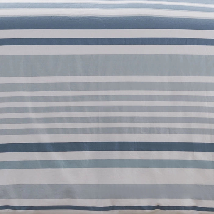Truro Duvet Cover Set - Blue - 100% Cotton Reversible Duvet Cover Set 3PC