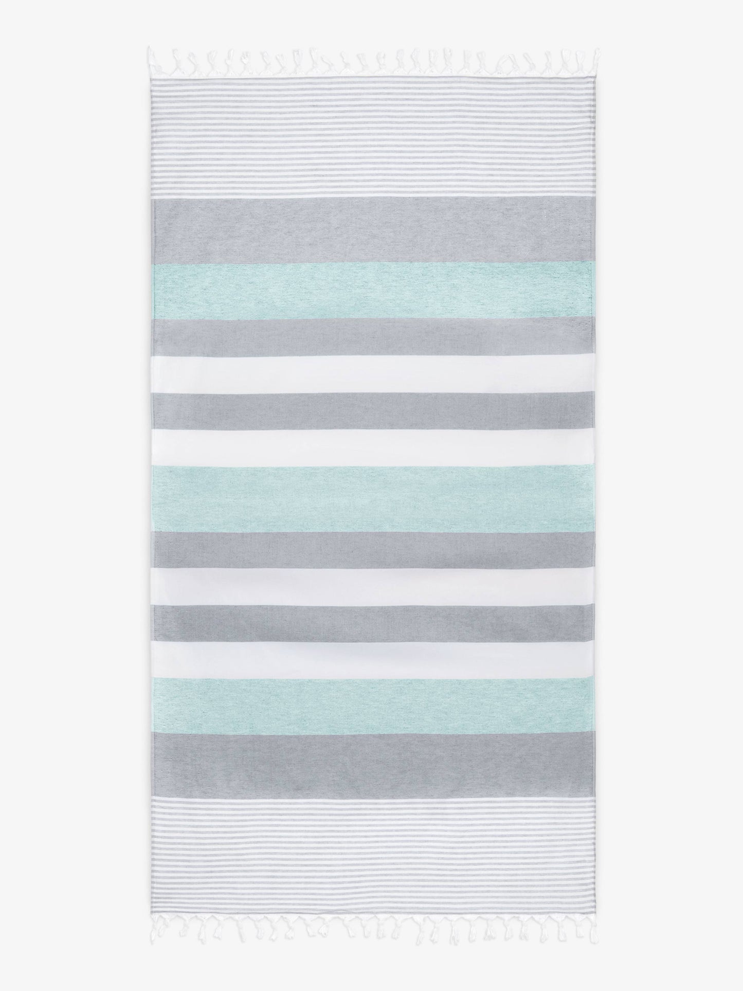 Teal & Gray Cape Cod Turkish Towel