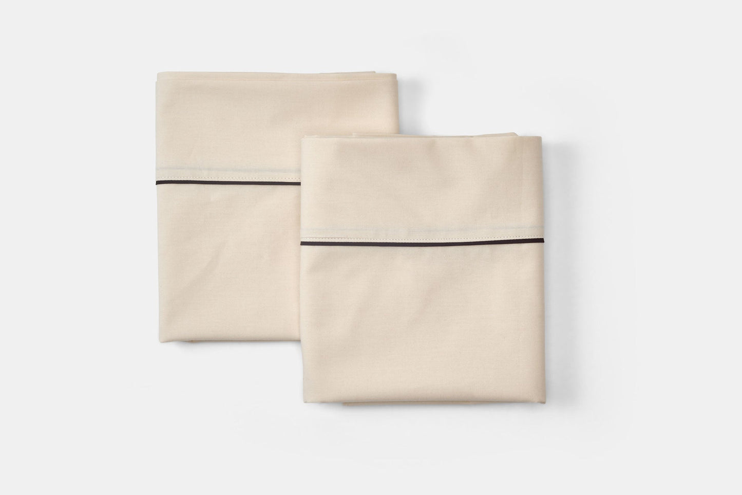 Cotton Bed Pillowcases with Classic Piping Design - American Made With USA Grown Cotton