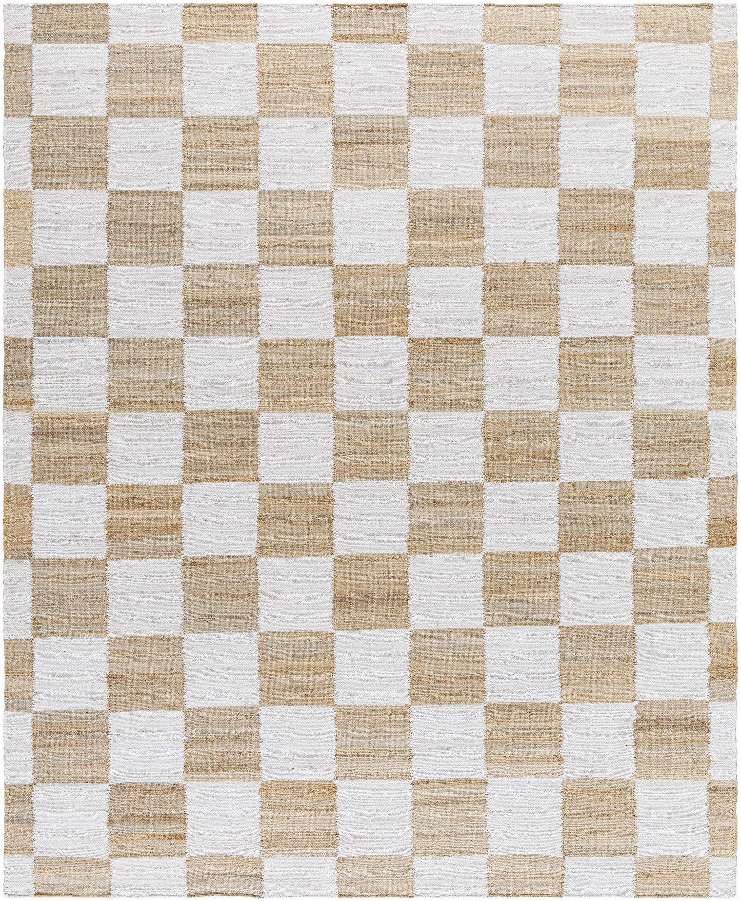 Tyhir Checkered Jute Rug - Quahog Bay Bedding