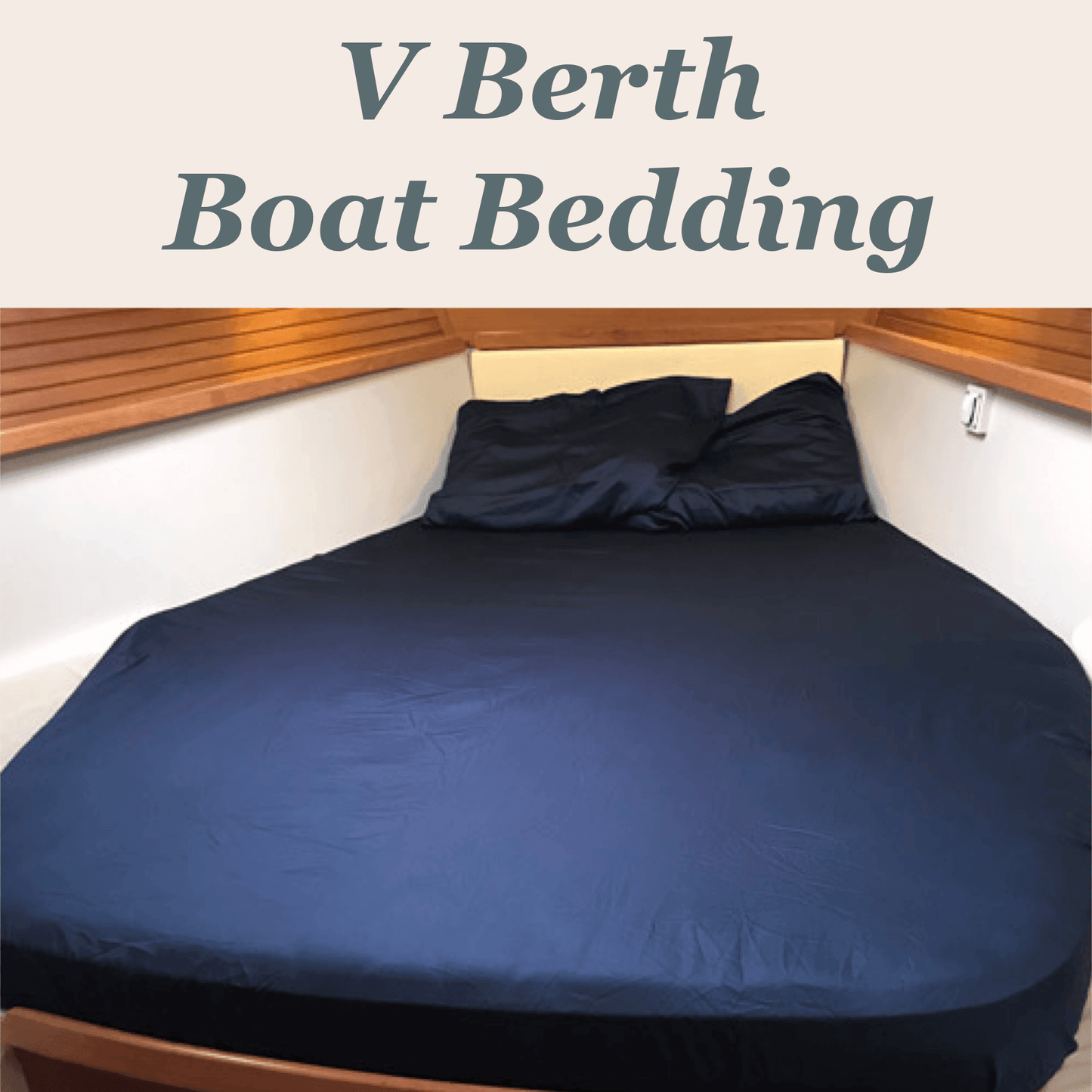 V Berth Boat Sheet Sets 4PC - 600TC 100% Cotton - Luxury Yacht Bedding - CinchFit USA Luxury Boat Bedding