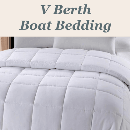 V Berth Comforter - V-Berth Duvet Insert For V-Berth Duvets - CinchFit USA Luxury Boat Bedding - QuahogBay
