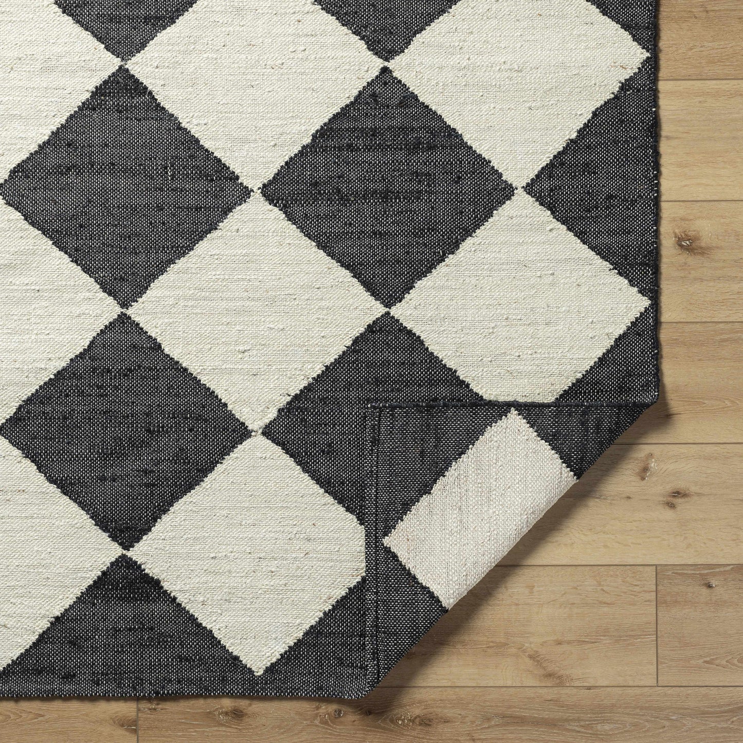 Vivir x Livabliss Antho Black Diamonds Jute Rug - Quahog Bay Bedding
