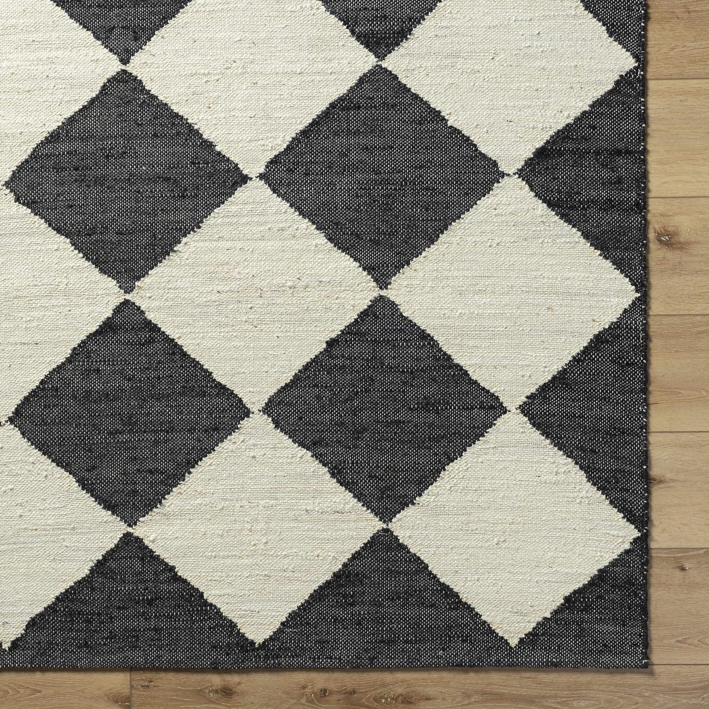 Vivir x Livabliss Antho Black Diamonds Jute Rug - Quahog Bay Bedding