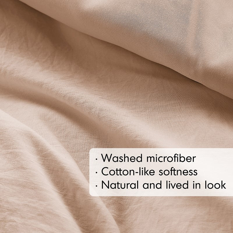 Walker Soft Washed Pleated Comforter Set - Blush