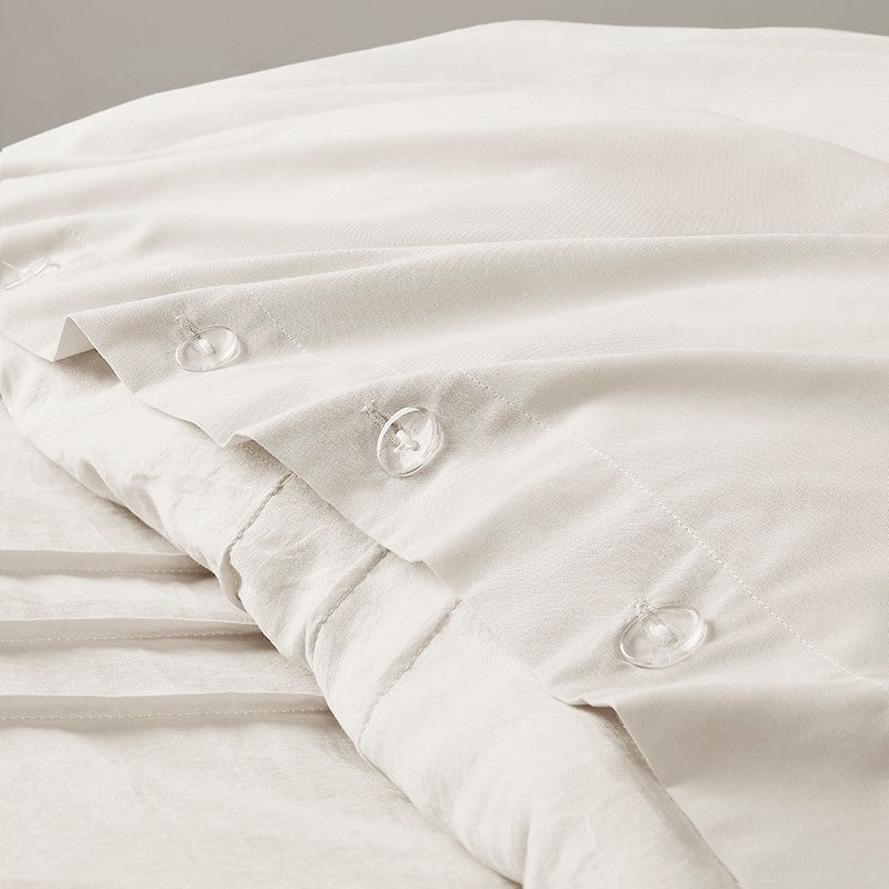 Walker Soft Washed Pleated Comforter Set - Neutral