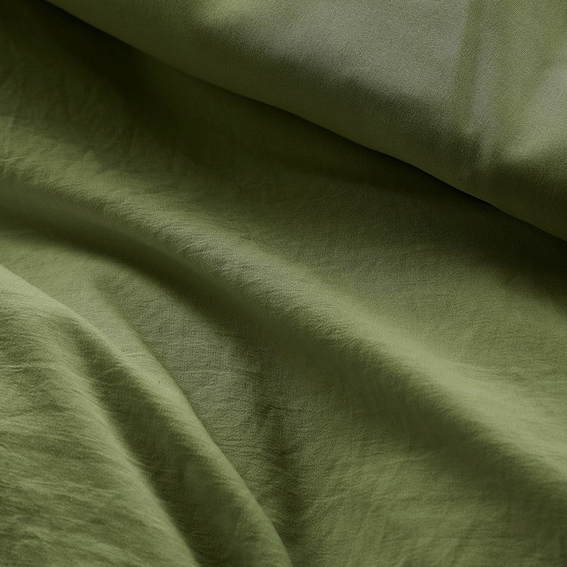 Walker Soft Washed Pleated Comforter Set - Olive Green