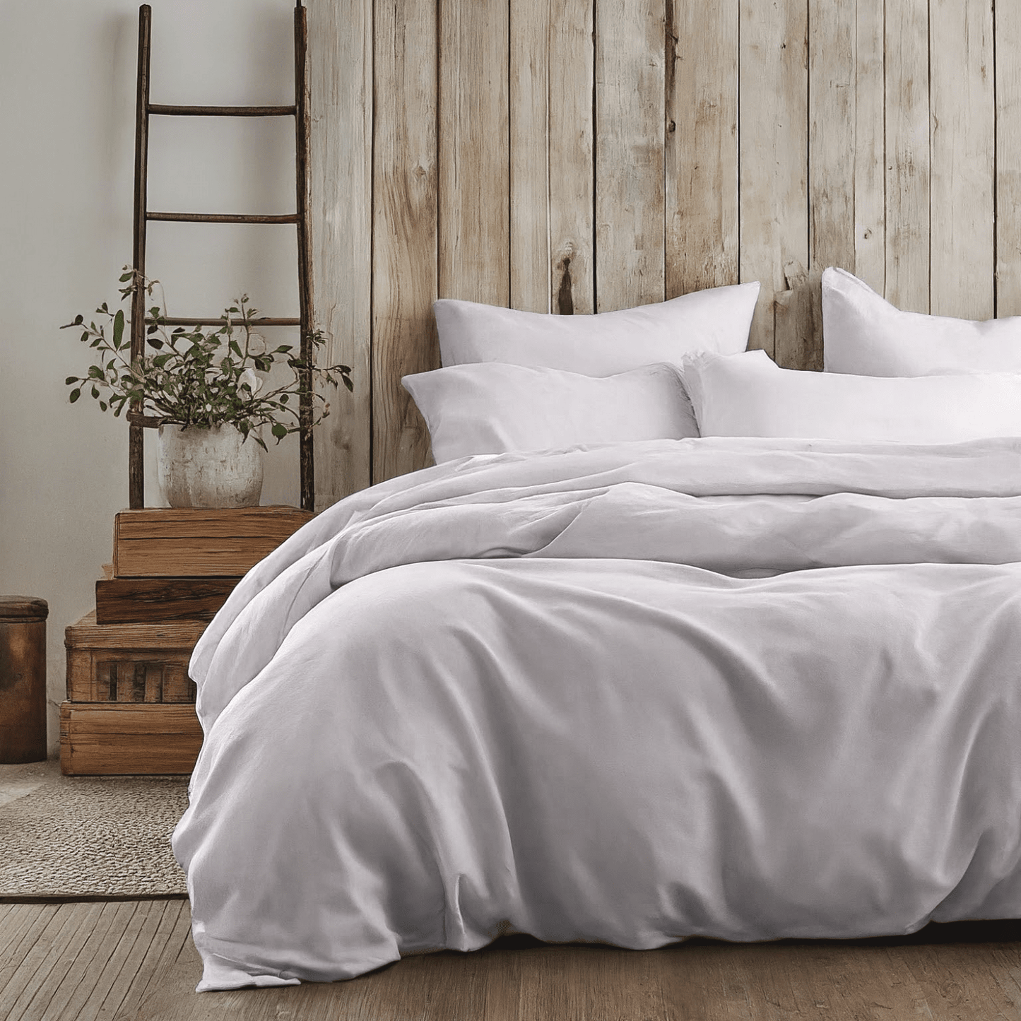 Tache Cloud White Duvet Cover with Zipper Closure Super Soft Warm Wrinkle Free