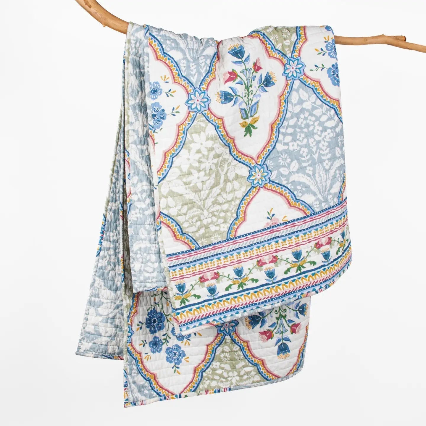 Zoey Quilted Throw | Zoey Coastal Bedding Collection - Quahog Bay Bedding