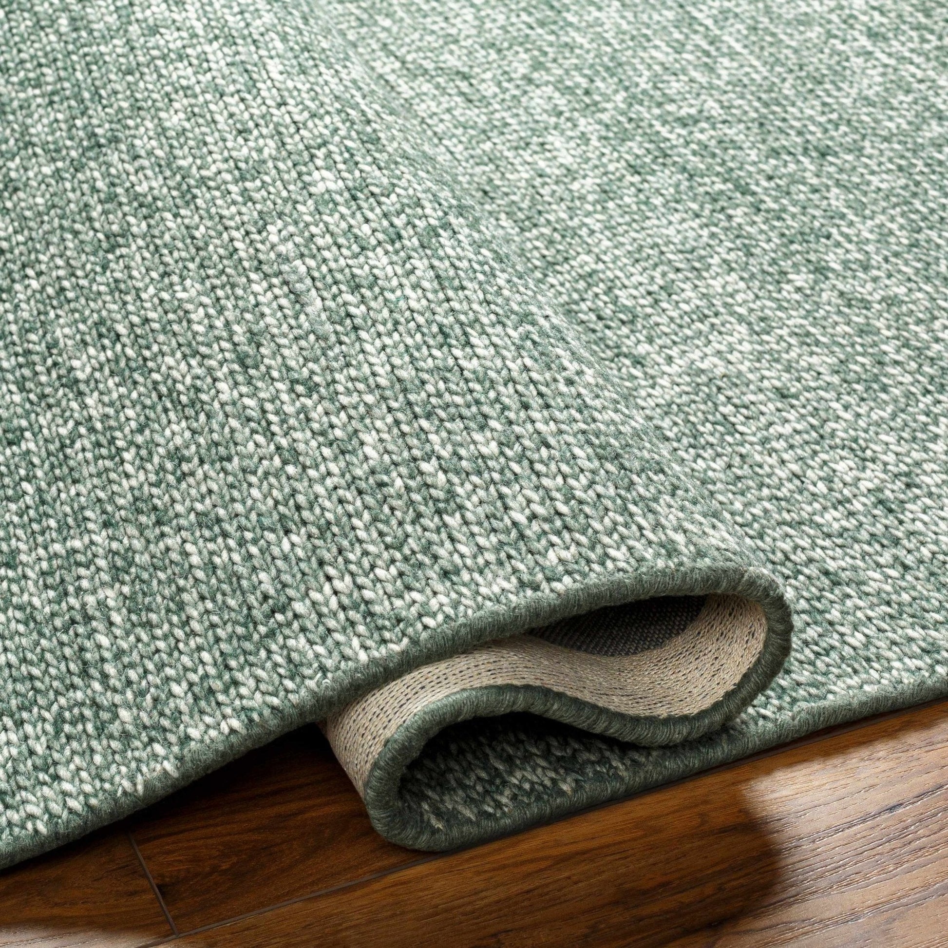 Alyra Green Solid Area Rug - Quahog Bay Bedding