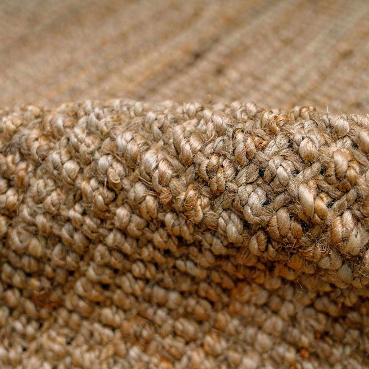 Ambel Chocolate Brown Camel Jute Area Rug - Quahog Bay Bedding