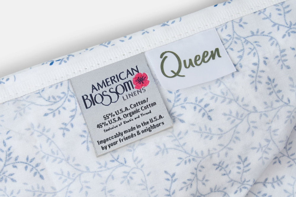 American Made Floral Printed Sheet Set - American Made With USA Grown Cotton - Quahog Bay Bedding