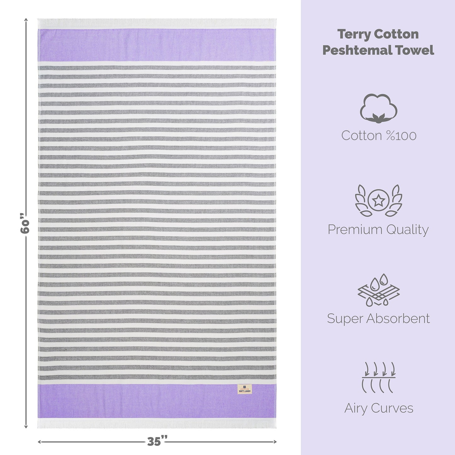 Mediterranean 100% Cotton Turkish Bath Towels