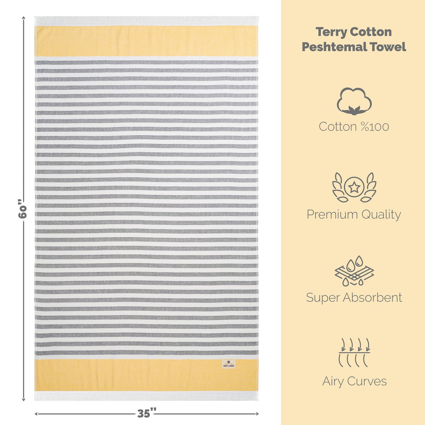 Mediterranean 100% Cotton Turkish Bath Towels