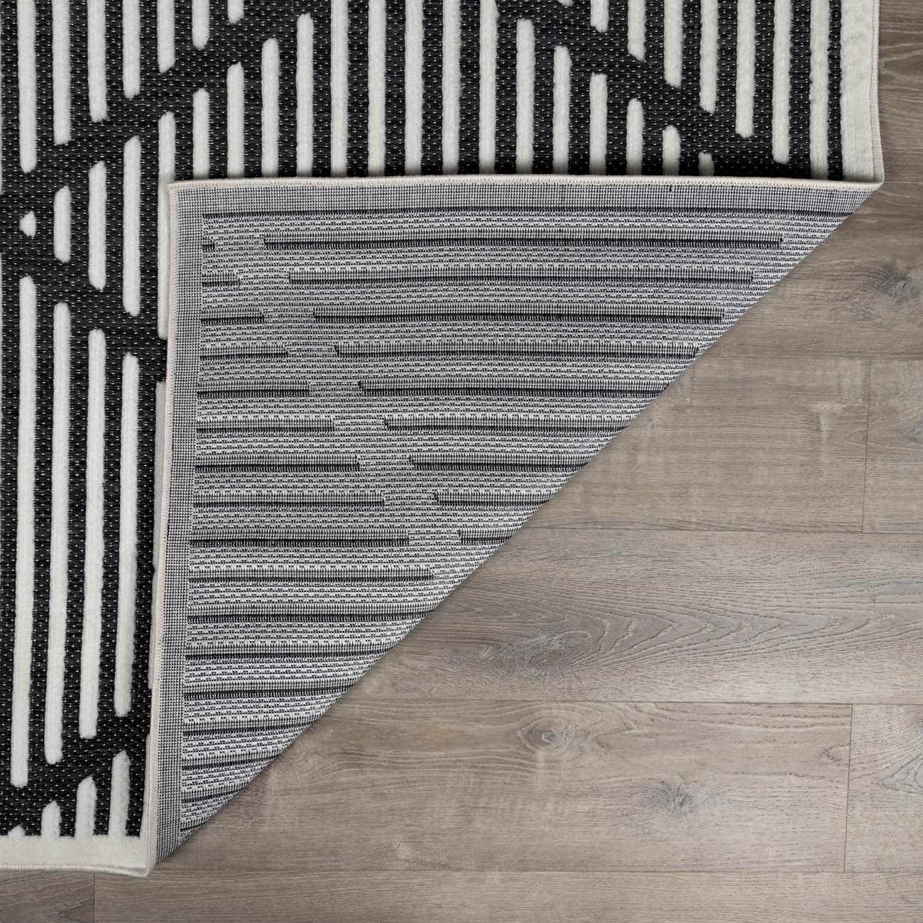 Anah 3D Black Outdoor Rug - Quahog Bay Bedding