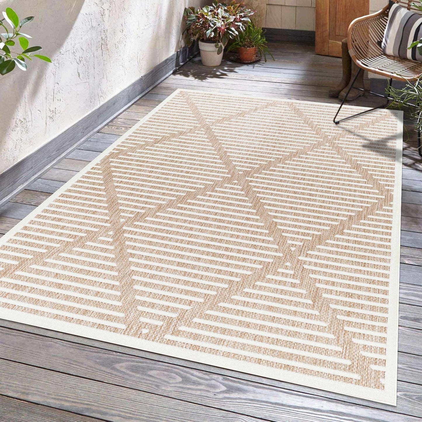 Anah Cream Outdoor Rug - Quahog Bay Bedding