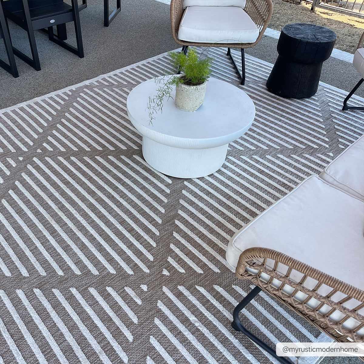 Anah Cream Outdoor Rug - Quahog Bay Bedding