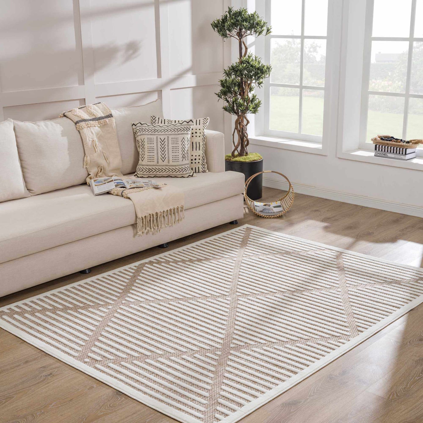 Anah Cream Outdoor Rug - Quahog Bay Bedding