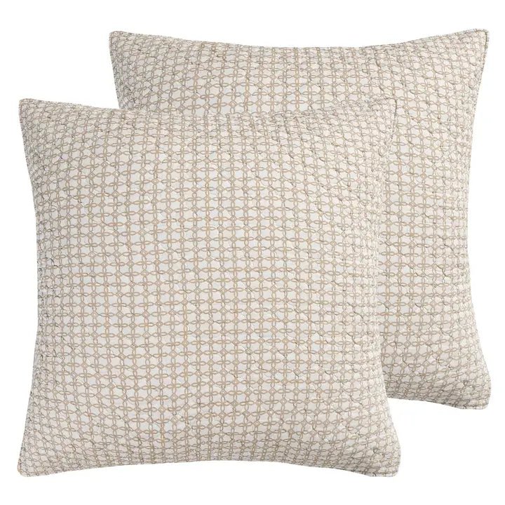 Angelica Euro Shams Set of 2 - Coastal Pillow Shams - Quahog Bay Bedding