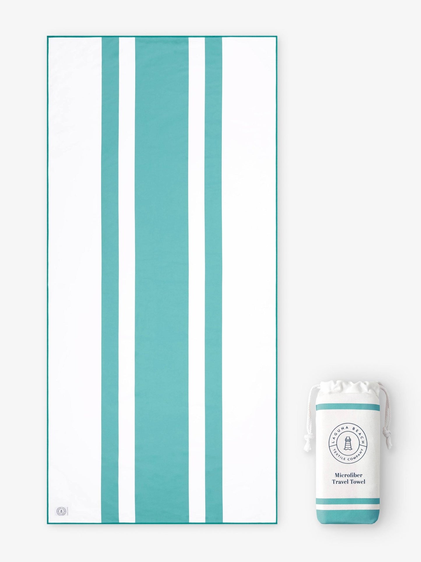 Aqua Microfiber Beach Towel - Quahog Bay Bedding