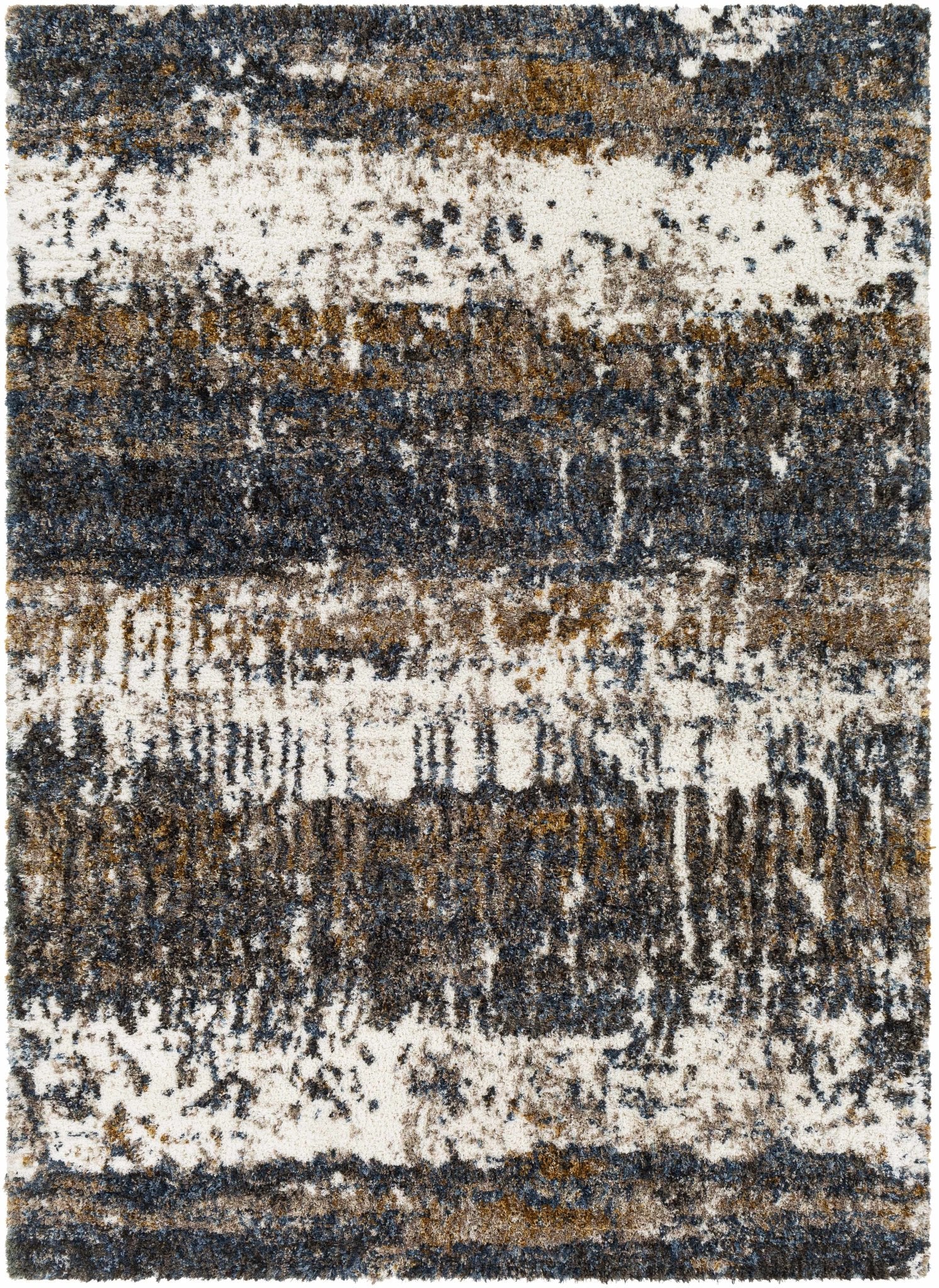 Arboles Abstract Lined Plush Area Rug - Contemporary Rugs - Quahog Bay Bedding