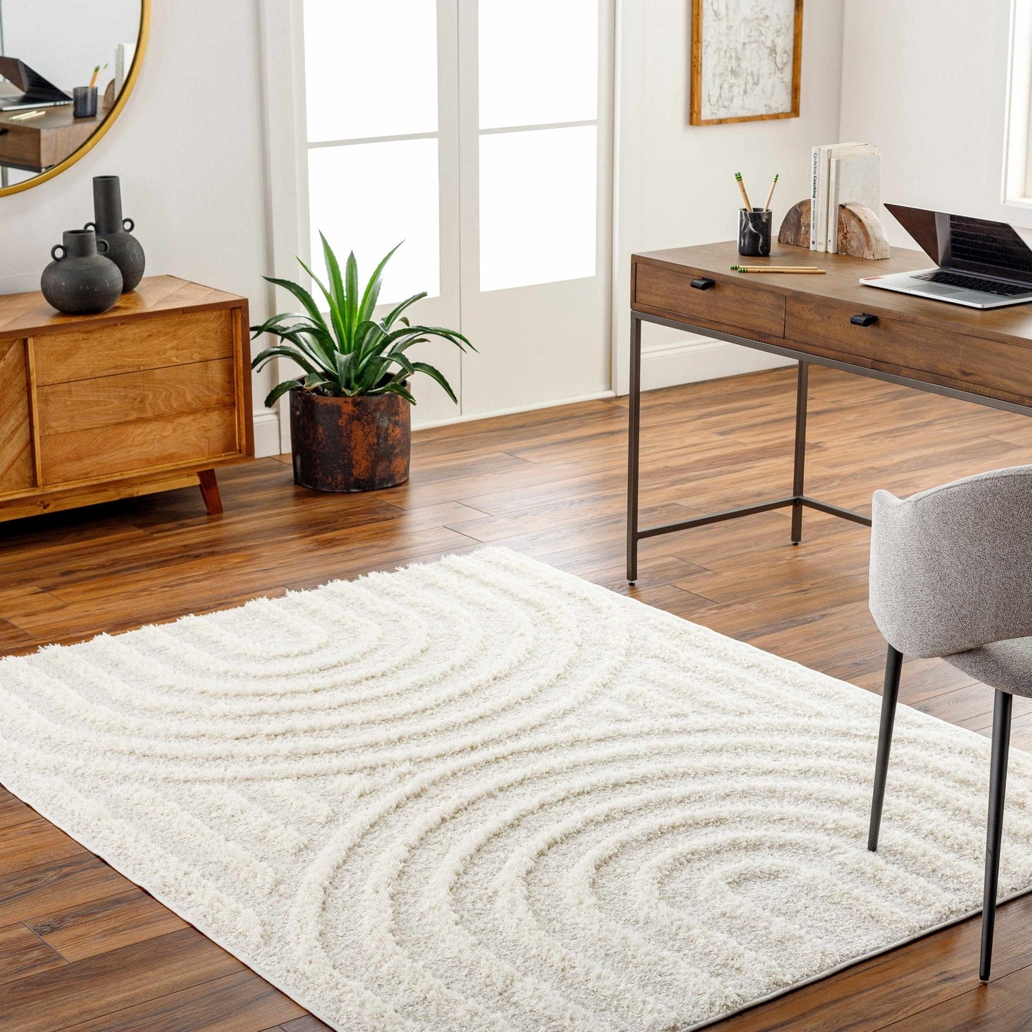 Arnel Cream Area Rug - Quahog Bay Bedding