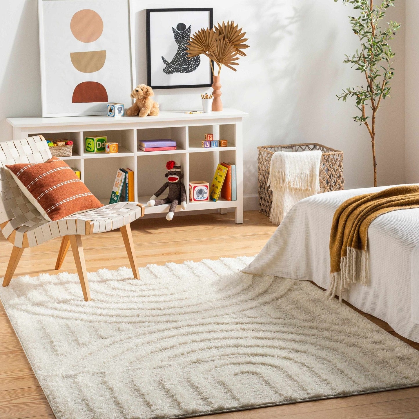 Arnel Cream Area Rug - Quahog Bay Bedding