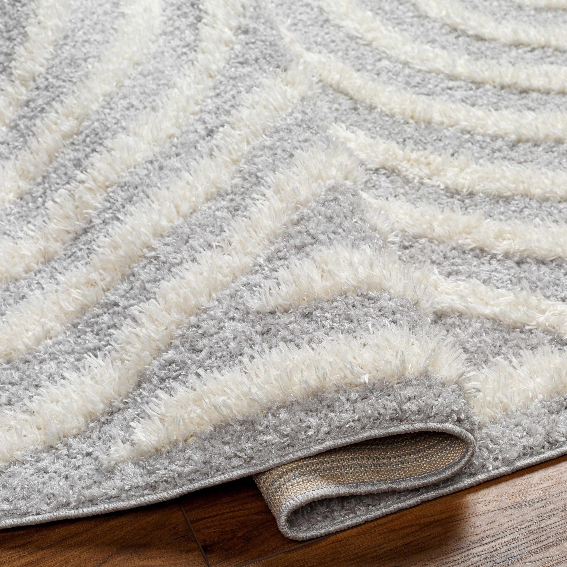 Arnel Gray & Beige Area Rug - Quahog Bay Bedding