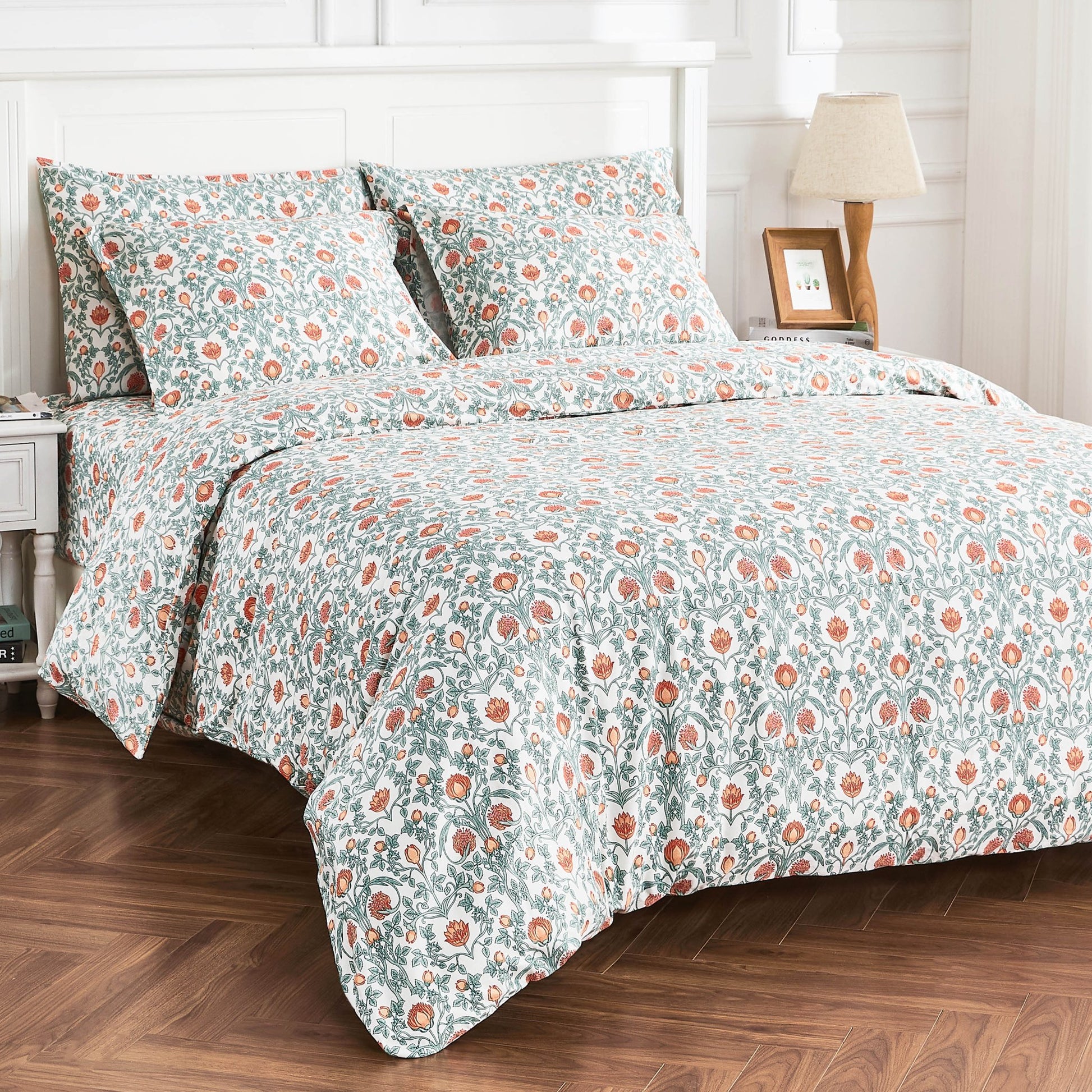 Arts & Crafts Floral Printed Duvet Set - Quahog Bay Bedding