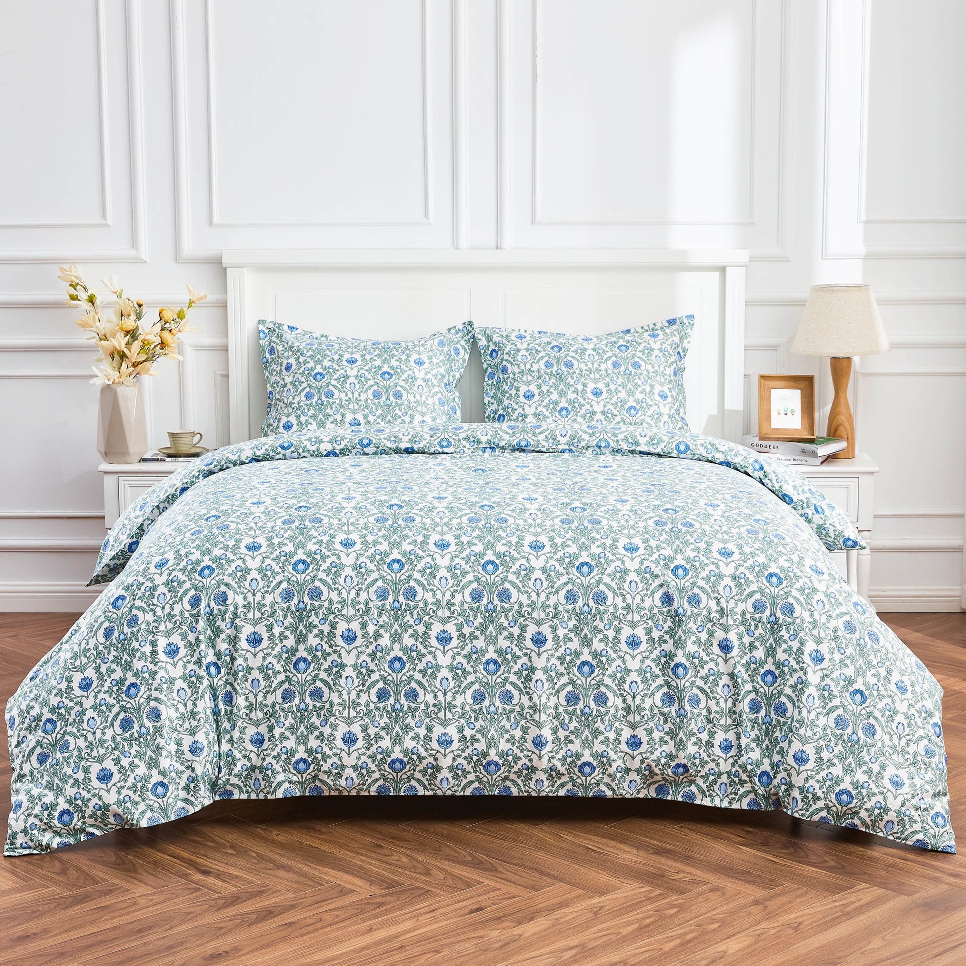 Arts & Crafts Floral Printed Duvet Set - Quahog Bay Bedding