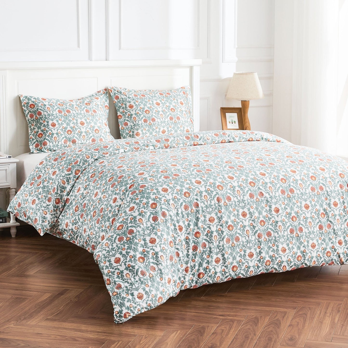 Arts & Crafts Floral Printed Duvet Set - Quahog Bay Bedding