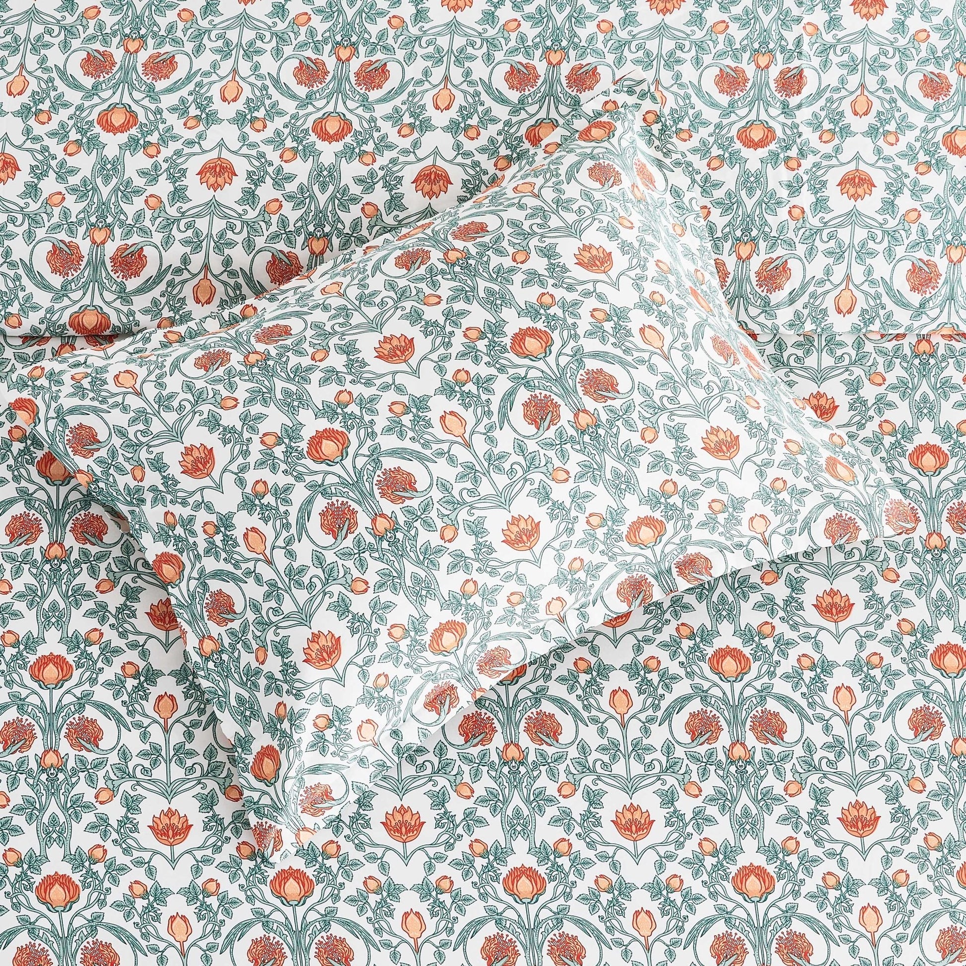 Arts & Crafts Floral Printed Duvet Set - Quahog Bay Bedding