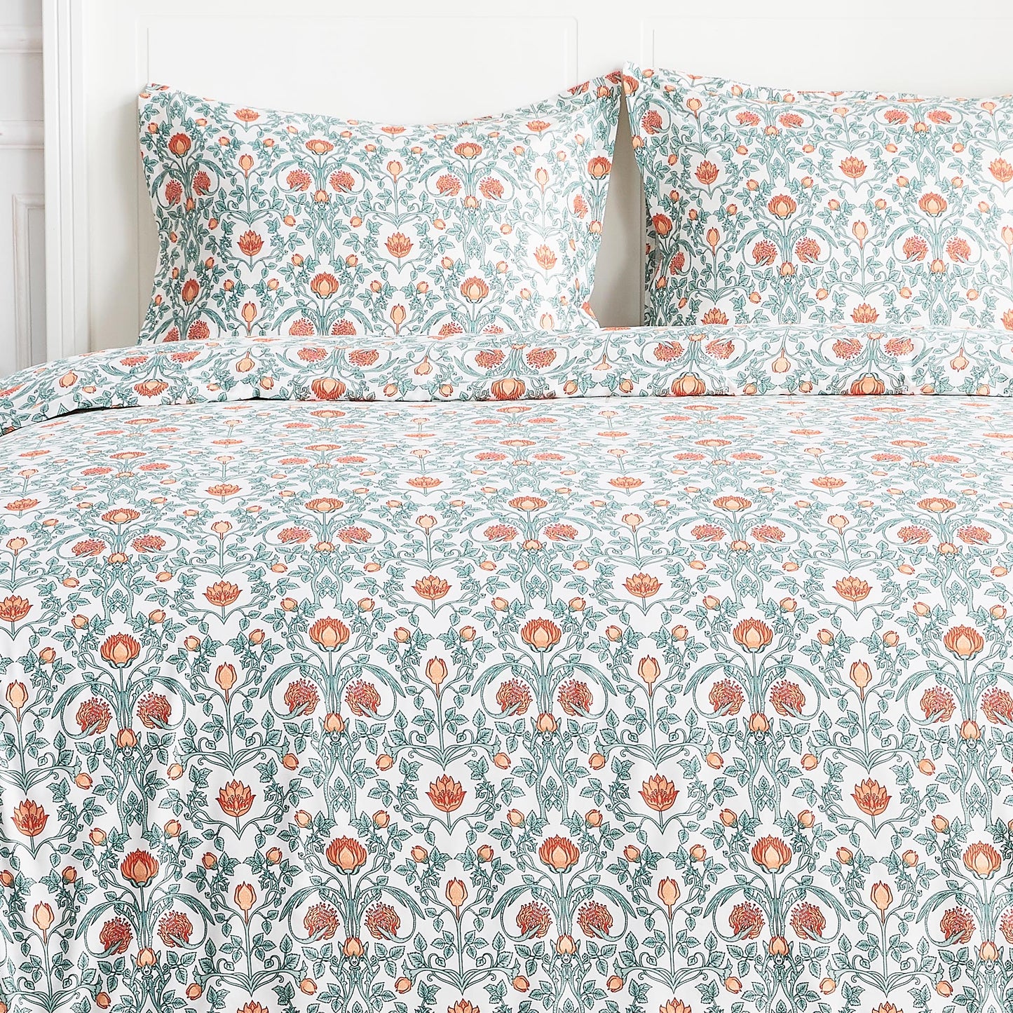 Arts & Crafts Floral Printed Duvet Set - Quahog Bay Bedding