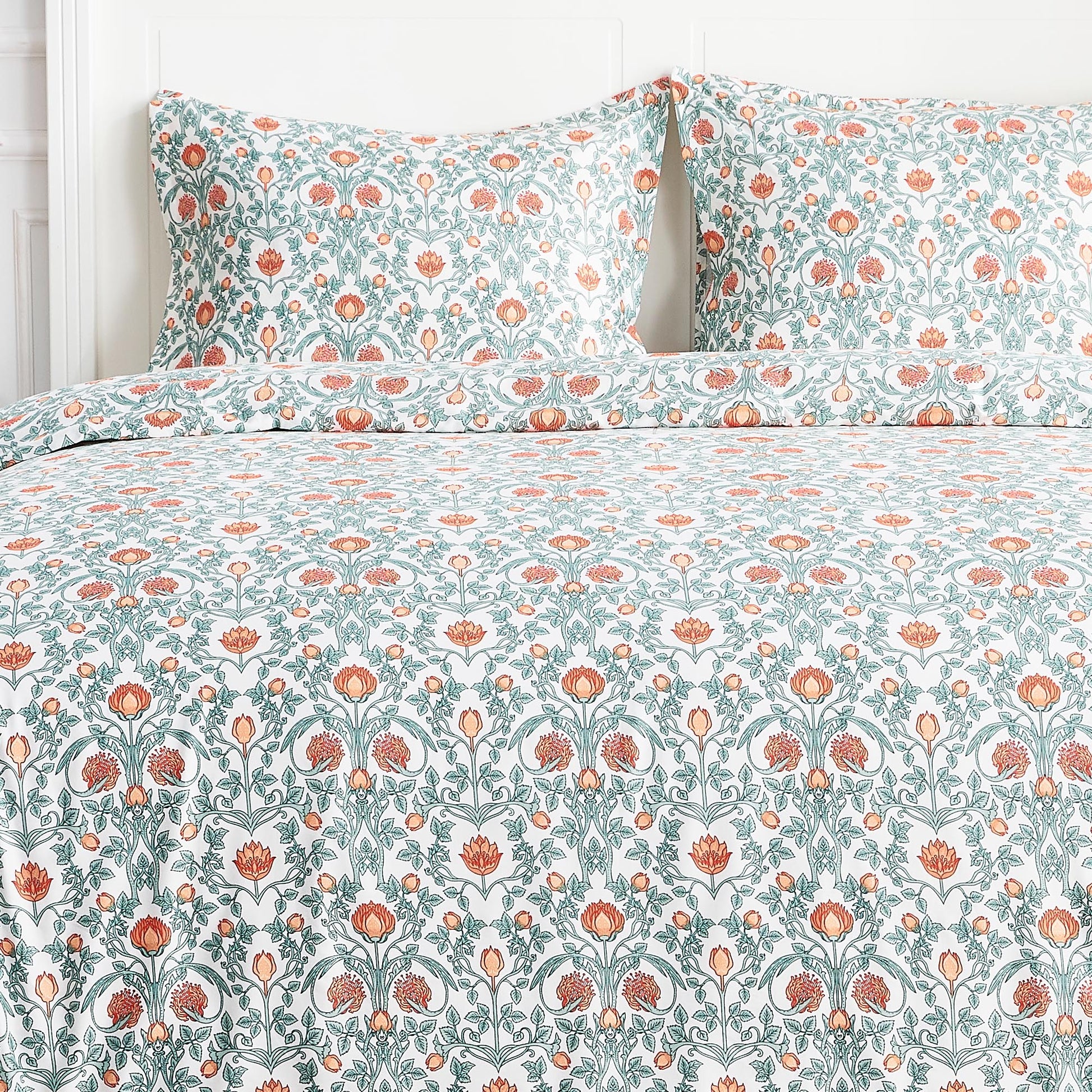 Arts & Crafts Floral Printed Duvet Set - Quahog Bay Bedding