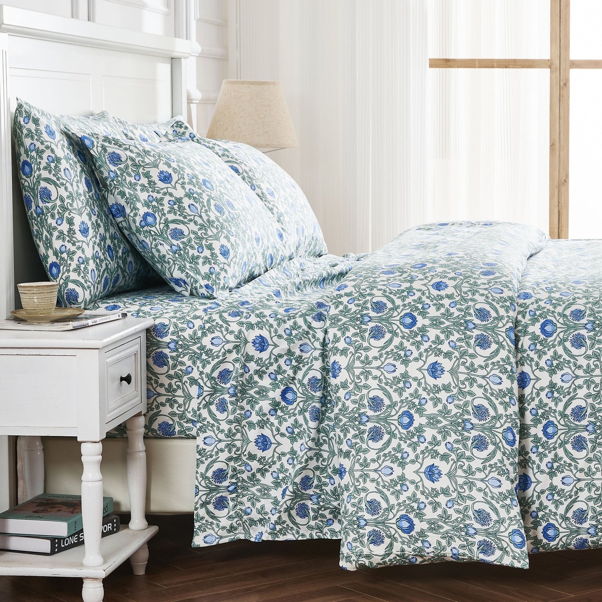 Arts & Crafts Floral Printed Duvet Set - Quahog Bay Bedding