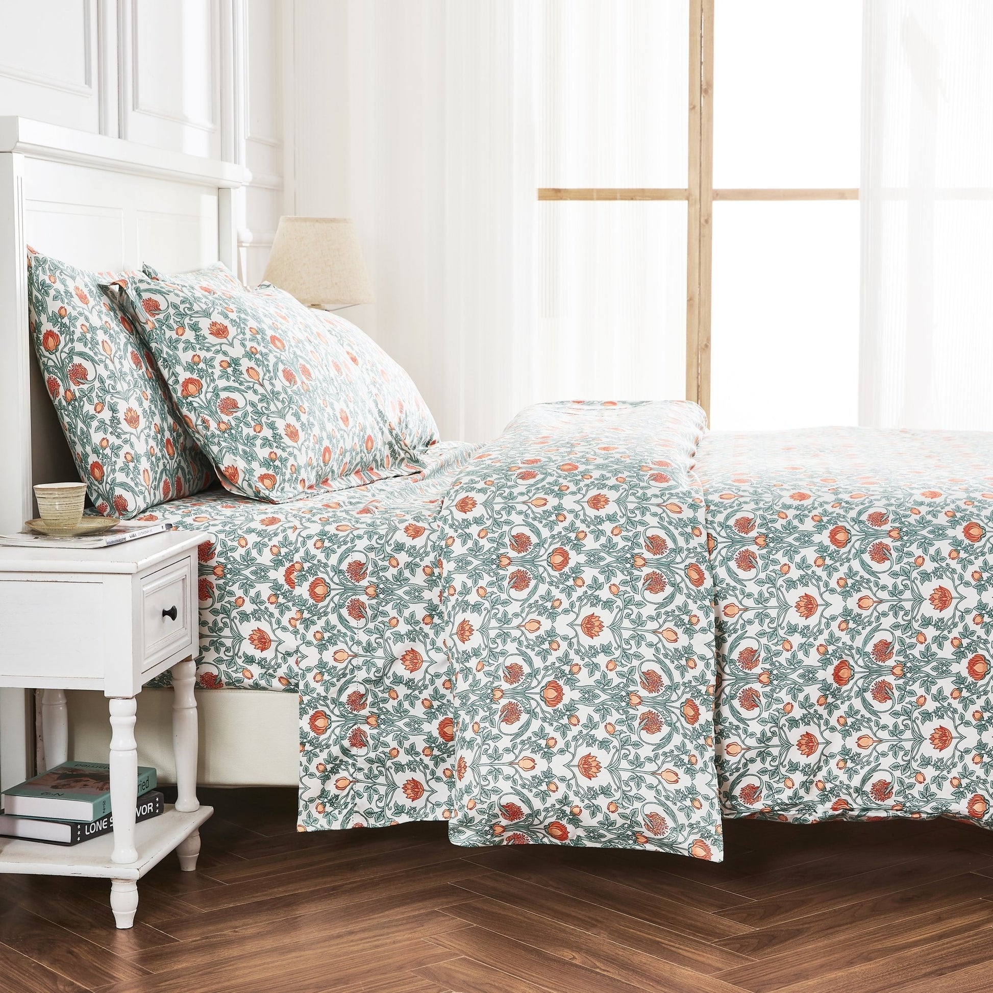 Arts & Crafts Floral Printed Duvet Set - Quahog Bay Bedding