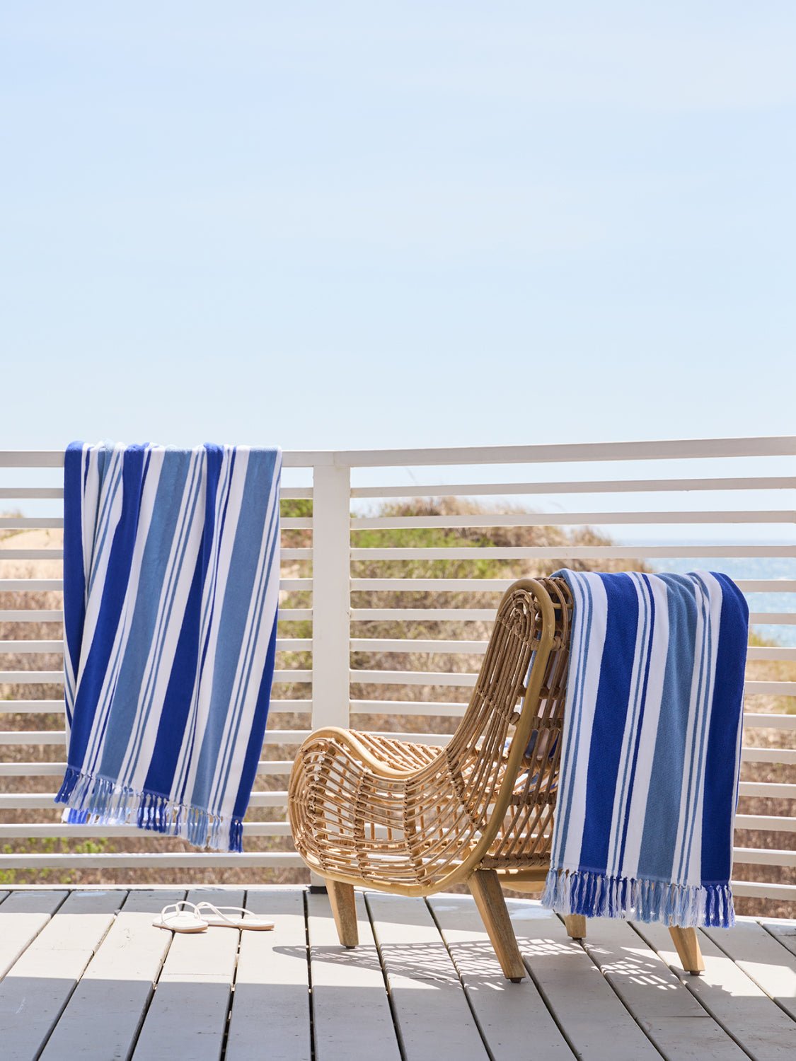 Bahama Blue Harbour Cabana Beach Towel - Quahog Bay Bedding