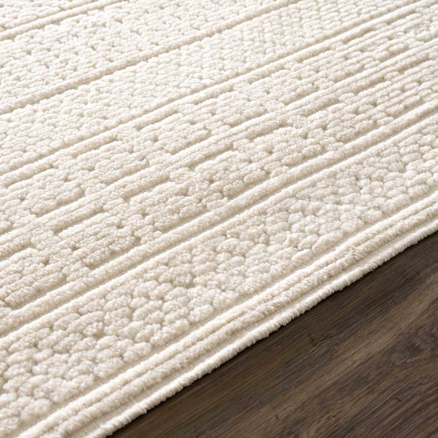 Bahar Cream Washable Area Rug - Quahog Bay Bedding