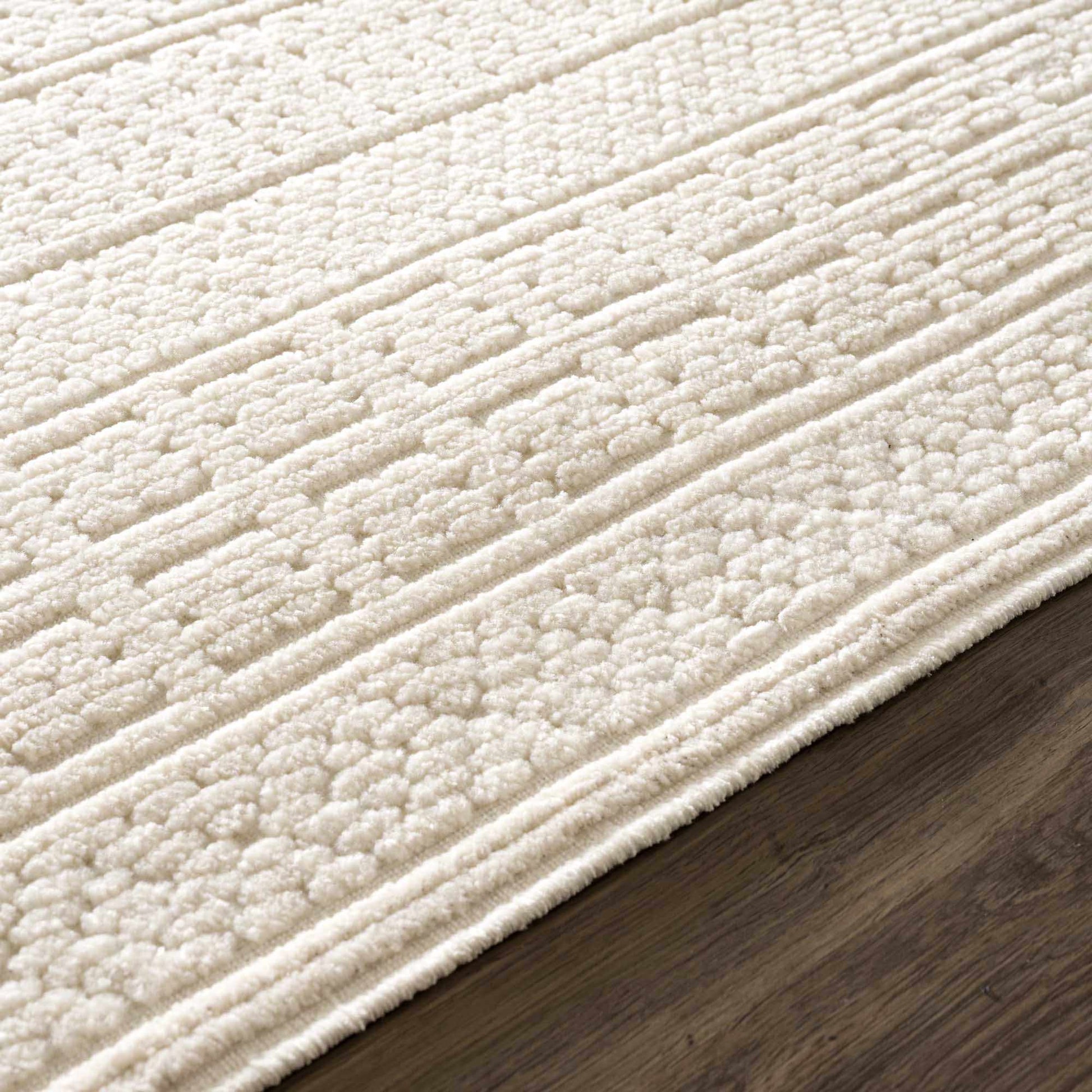 Bahar Cream Washable Area Rug - Quahog Bay Bedding